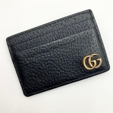 Gucci Marmont Card Case Money Clip Black