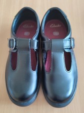 Clarks Girls Leather T-Bar