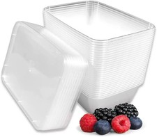25Pk Plastic Food Containers