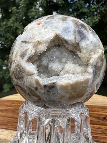 Sphalerite druzy sphere - sphalerite, w/