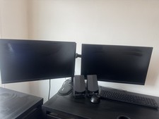 Acer  duel Home Office Setup – Dual Monitors, Acer Aspire Desktop, Desk & Chair