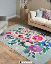 Multi Washable Bold Floral Rug