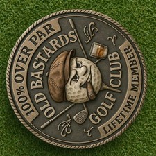 Collectible Coin Golf Rare Souvenir Double-Sided Challenge Coin For Women Men UK