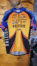 Giessegi RARE vintage mens Multicolor cycling jersey size Raleigh XL 6 Italy