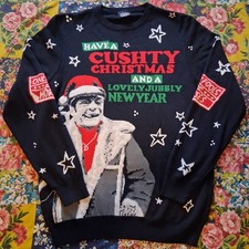 ONLY FOOLS AND HORSES SIZE M CUSHTY CHRISTMAS JUMPER DEL BOY LOVELY JUBBLY F&F