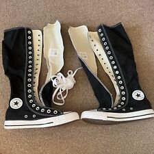 Converse Knee High Boots Black UK Size 4 EU 36.5 All Star Chuck Taylor Rare