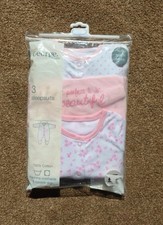 3 X Girls Babygrows Sleep