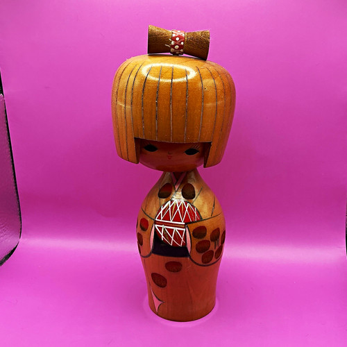 Japanese wooden kokeshi doll - kokeshi,