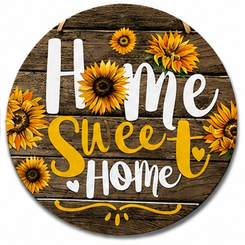 20cm home sweet sunflower - home,