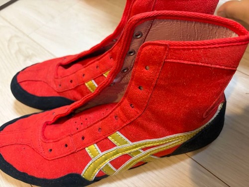 Asics red black gold boxing - asics,