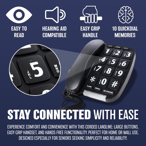 Big button landline - landline, corded