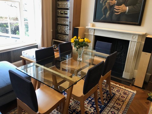 Large glass dining - , 6