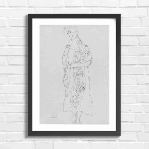 Art nouveau fashion sketch - art,