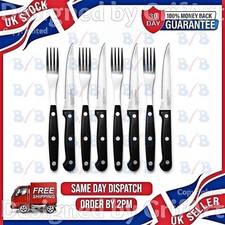 SET OF 8 STEAK KNIVES & FORKS
