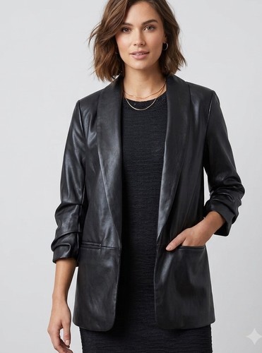 Y2k blazer faux - blazer, black