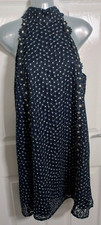 Ted Baker DAYSIL DAISY HALTERNECK DRESS, Medium (2), Navy, NWT RRP £199