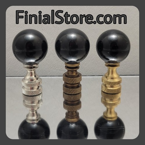 Black glass ball lamp - black,