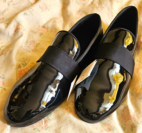 Zara black patent dress - black,