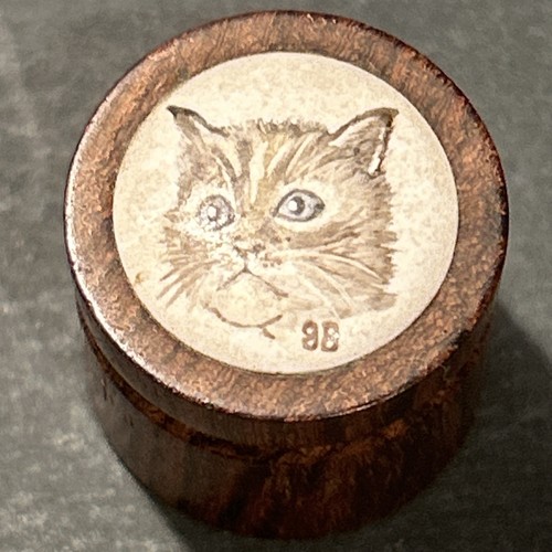 Vintage miniature wooden pill - miniature,