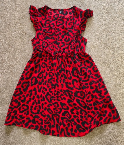 Ladies red leopard print - red,