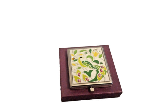 Silver tone enamel make - , up