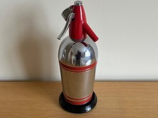 Collectible Red/Chrome Sparklets Soda Syphon SG2 Streamline Deluxe  1959-1966