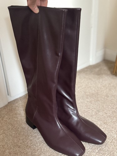 Knee high burgundy boots - knee,