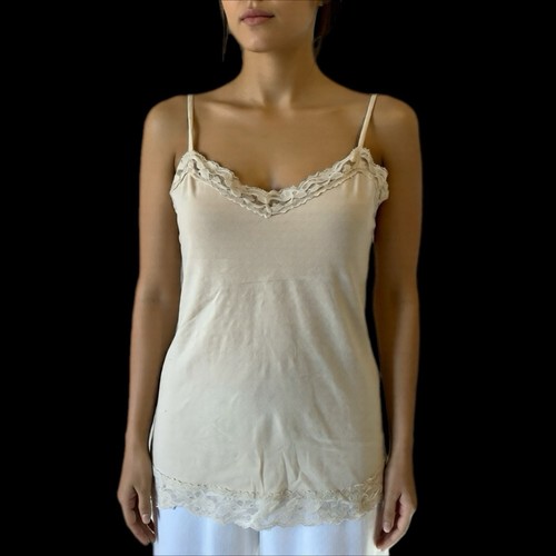 Y2k nobo beige lace trim - lace,