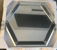 Silver-Tone Hexagon Mirror