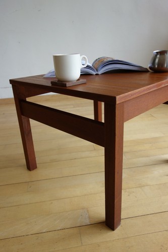Square teak coffee table - square,