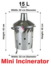 15L 60L 90L Garden INCINERATOR / LEAVE /PAPER /Fire Bin Incinerator Galvanised 
