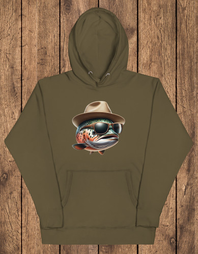 Men salmon fishing hoodie - men's,