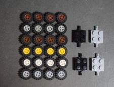 Lego 87414 4624 4600 Wheels Tyres and Axle Select Colour Pack of 4