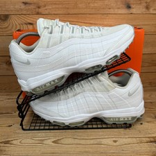 Nike Trainers Mens Size UK 8 Air Max 95 Ultra White Wolf Grey Casuals Mod Shoes