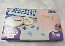 PME Alphabet Stamps - Collection 1 Set of 52  - FUN FONTS - Blue (FF52) - Used