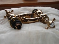 Heritage Bathrooms Gold Bath Pillar Taps