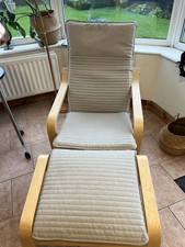 IKEA Poang Chair Grey Fabric
