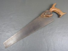 Vintage unusual 14" grafting or table saw old tool with steel handle plates