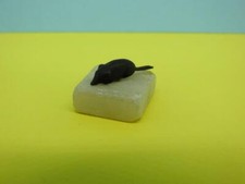 ANTIQUE C1910 MINIATURE BRONZE TINY MOUSE 1" (2.5cm) LONG