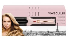 ELLE Pink Wave Curler Led Indicator Soft Touch Matt Finish Regular Size Curler