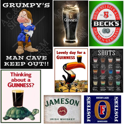 Beer man cave metal - beer,