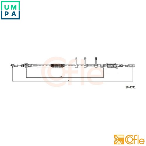 Cable pull parking brake - cable,
