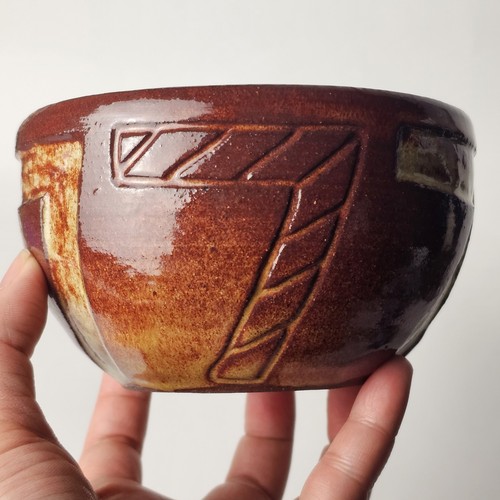 Studio pottery bowl - pottery,