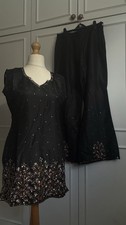 Ladie black embroidered - black,