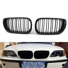 2x Gloss Black Front Grilles