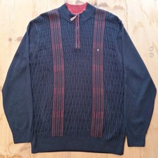 Gabicci Collezione True Heritage 1/4 Zip Cotton Blend  Long Sleeve Mens Size L