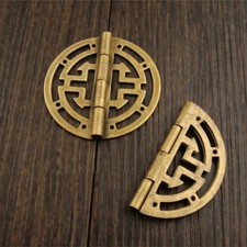 Antique Style Brass Hinges Set of 2 Perfect for Wooden Jewelry and Boxes