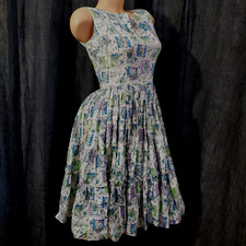 Square Dance Dress BLUE FLORAL