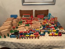 HUGE WOODEN RAILWAY TRAIN SET