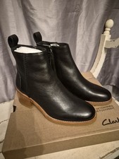 Clarks Black Leather Ankle